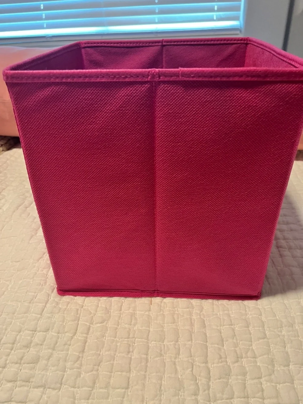 SET OF FOUR Pink Fabric Storage Box